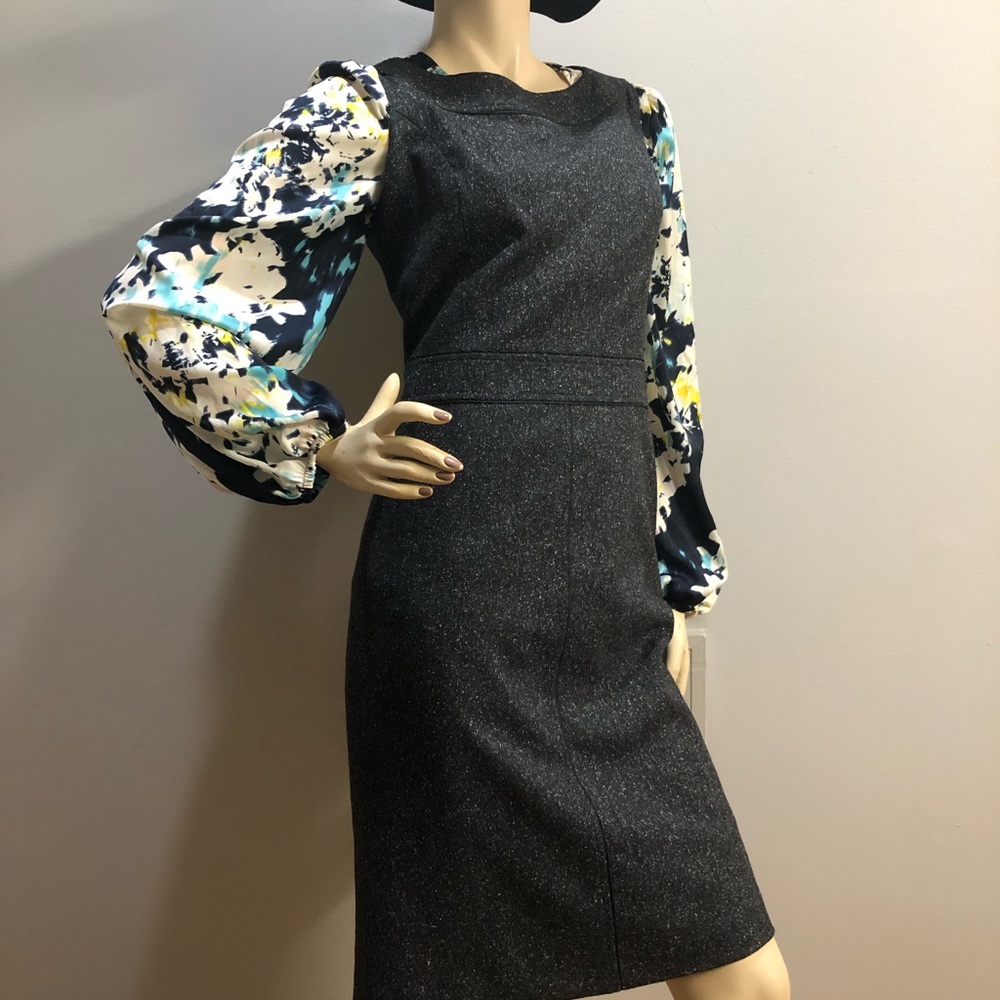 Ann Taylor Dress Top.Color Black Gray & White